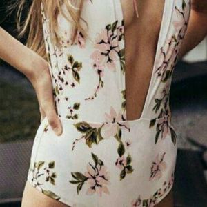 Beautiful Deep V neck swimsuit
